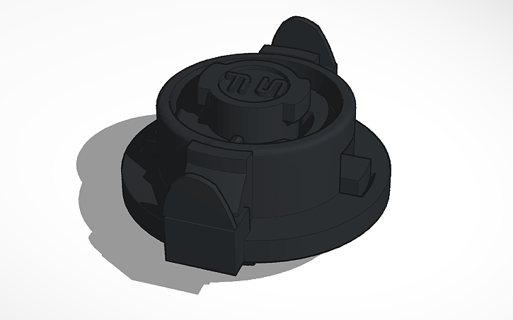 3D design disk merged with driver template - Tinkercad