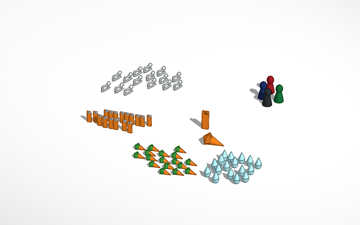 3D design game pieces - Tinkercad