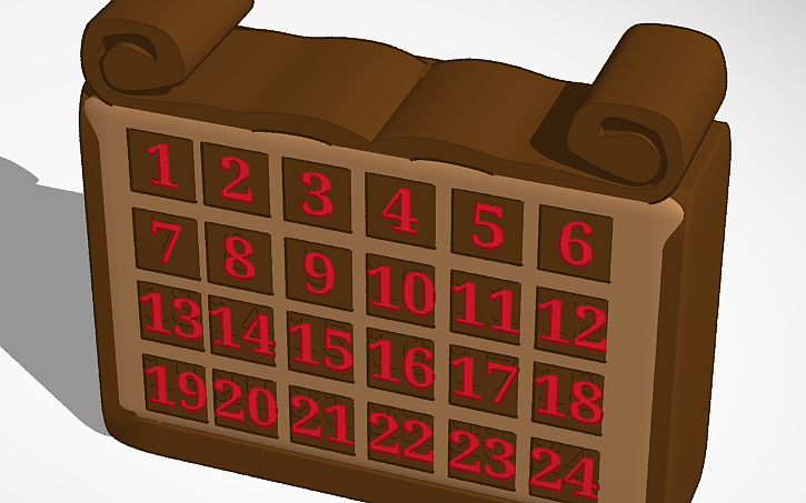 3D design TF10D IV day 4: Advent calendar - Tinkercad