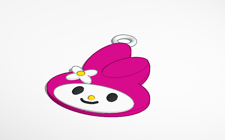 3D design My Melody Keychain - Tinkercad