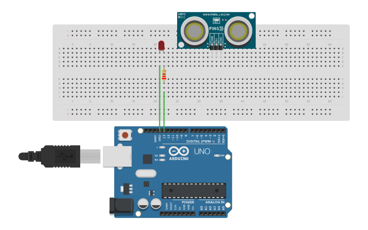 Circuit design LED blinking with Arduino UNO - Tinkercad