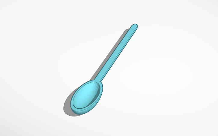 3D design spoon - Tinkercad