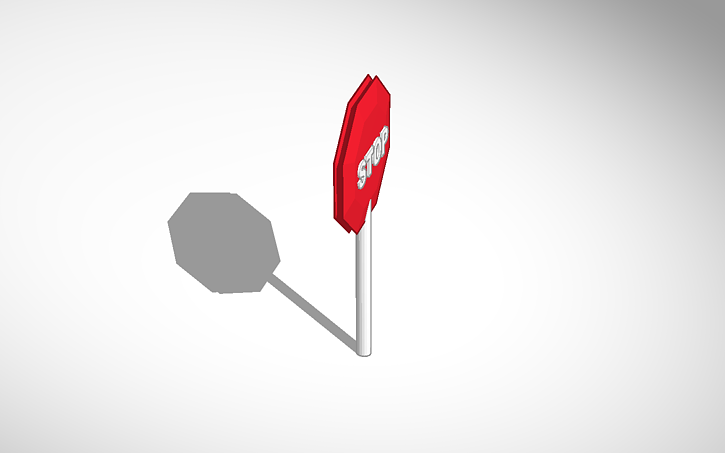 3D design Stop Sign - Tinkercad