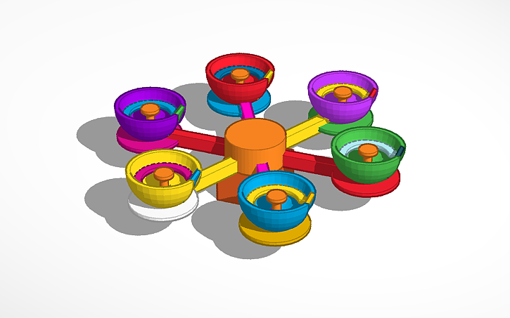 3D design Matilandia Tea cup ride - Tinkercad