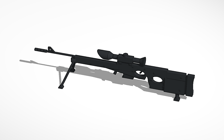 3D design rifle - Tinkercad