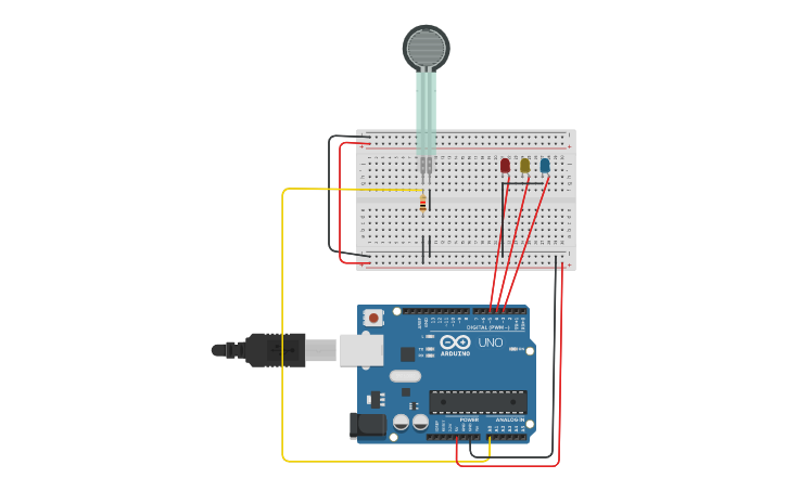 Circuit design Pressure Sensor - Tinkercad