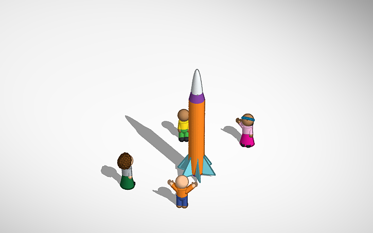 3D design Rocket Launch - Tinkercad