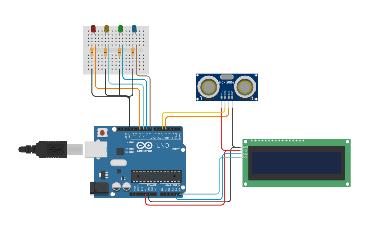 Circuit design ARDUINO LED - Tinkercad