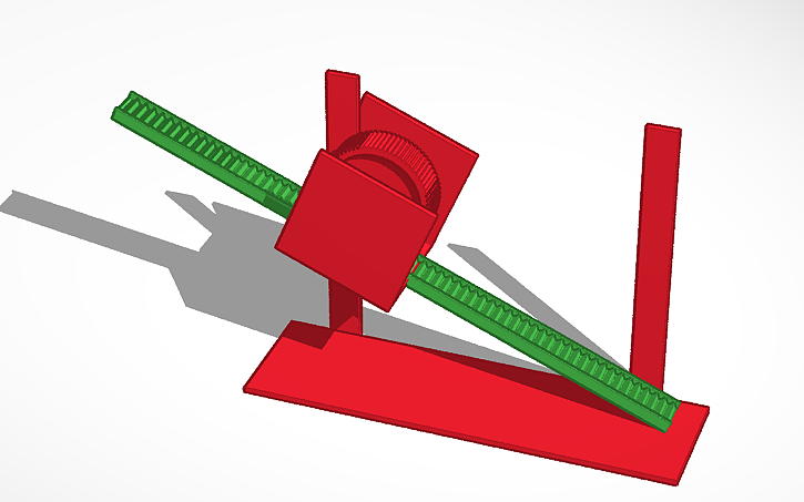3D design Copy of Rack and pinion - Tinkercad