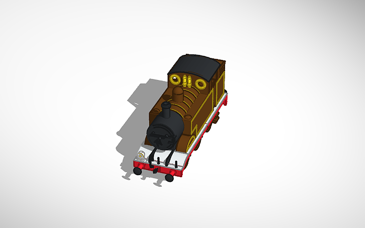 3D design Brown And Yellow Tank Engine (LBSCR E2 Color) - Tinkercad