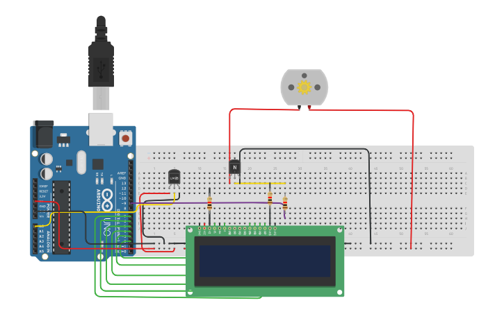 Html/css Fan Speed Controller Design Circuit design Temperature Based Fan Speed Controller - Tinkercad