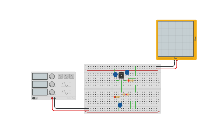 Circuit design Transistor as Amplifier - Tinkercad