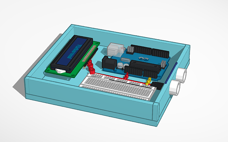 3D design Distance Measurement Box - Tinkercad
