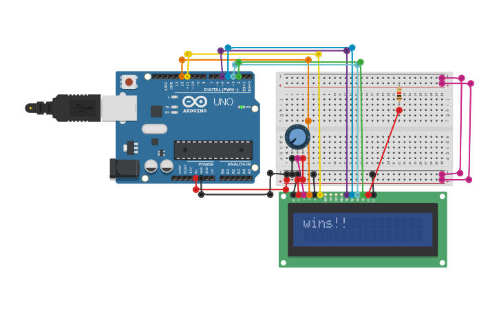 Circuit design lcd - Tinkercad