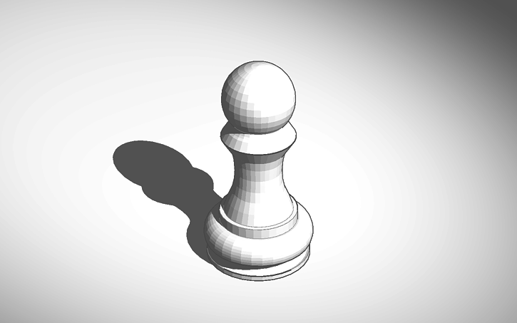 3D design piyon - Tinkercad