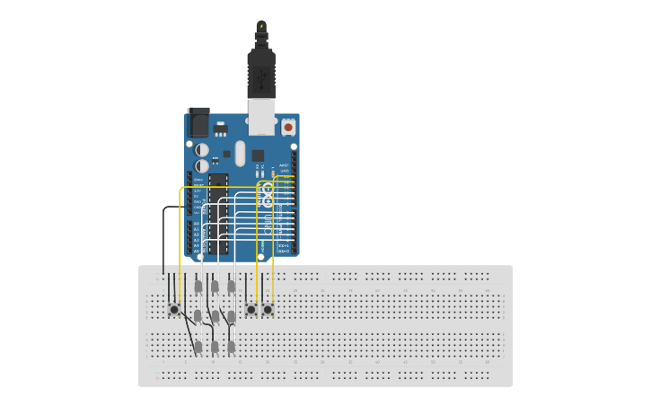 Circuit design Primitive keyboard - Tinkercad