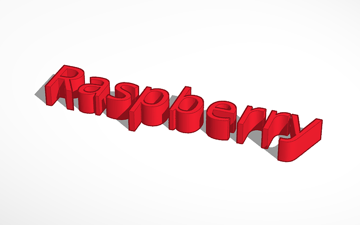 3D design Raspberry - Tinkercad