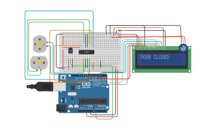 Circuit design Temp Door Sensor - Tinkercad