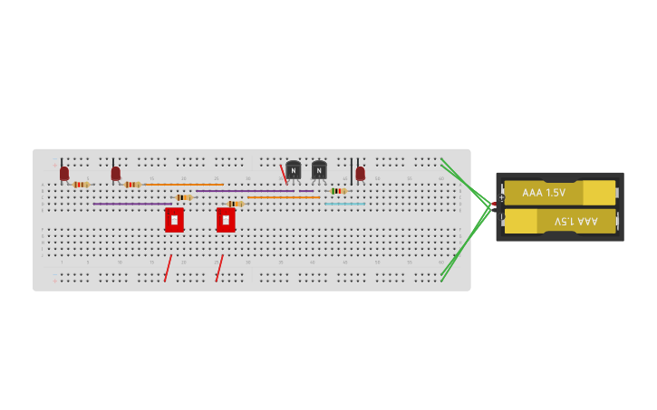 Circuit design AND gate using transistors - Tinkercad