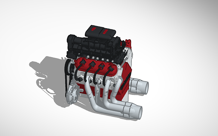 3D design modified engine - Tinkercad