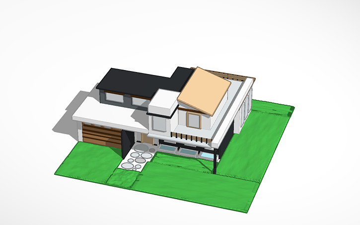 Modern Tinker 3D design better version of modern house - Tinkercad
