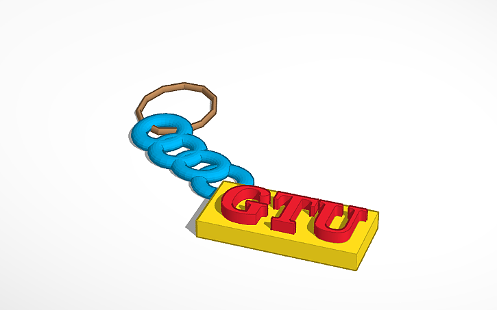 3D design KEYCHAIN - Tinkercad