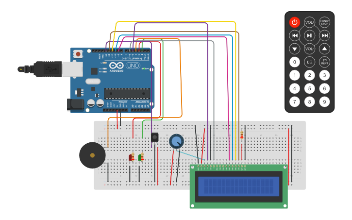 Circuit design Red Light Green Light - Tinkercad