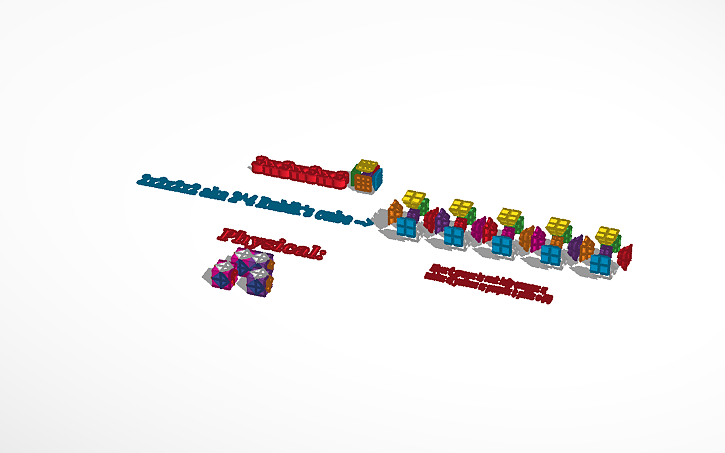 3D design 4D Rubik's cube - Tinkercad