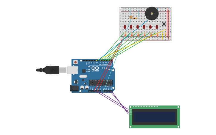 Circuit design Maze Arduino - Tinkercad