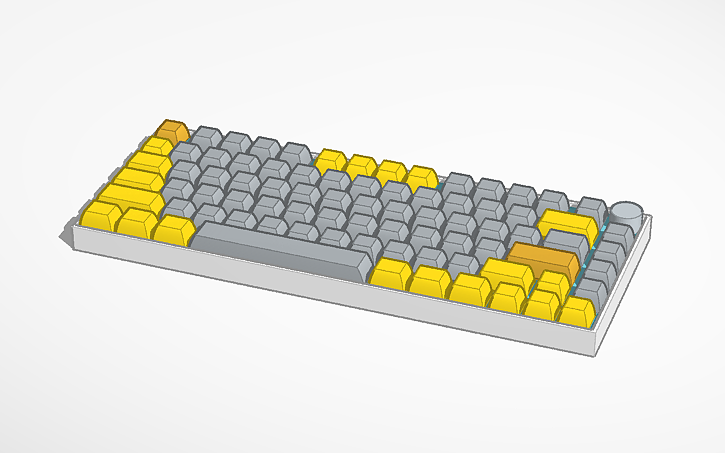 Customizable Cad Keyboard 3D design Mechanical Keyboard - Tinkercad