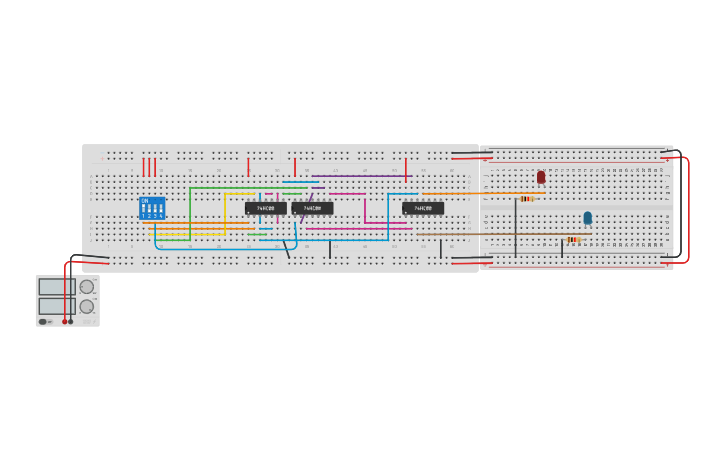 Circuit design Full adder - Tinkercad