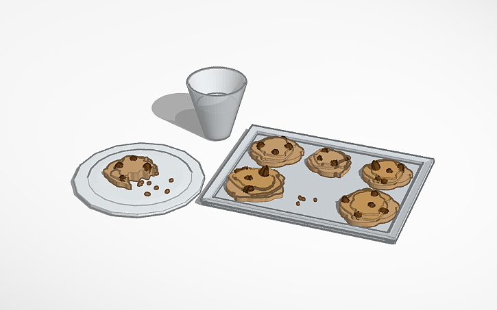 3D design Delicious Chocolate Chip Cookies - Tinkercad