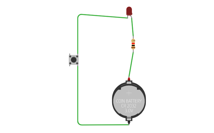 Circuit design LED CON PULSADOR - Tinkercad
