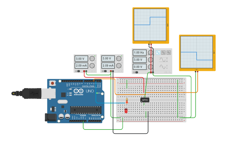 Circuit design Zero Crossing Detector and Arduino - Tinkercad