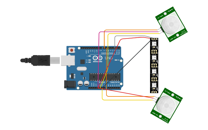 Program Design Headlights Circuit design Adaptive Headlight System - Tinkercad