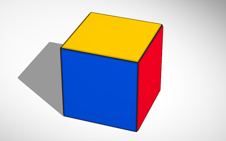 3D design 1x1 Rubik's Cube - Tinkercad