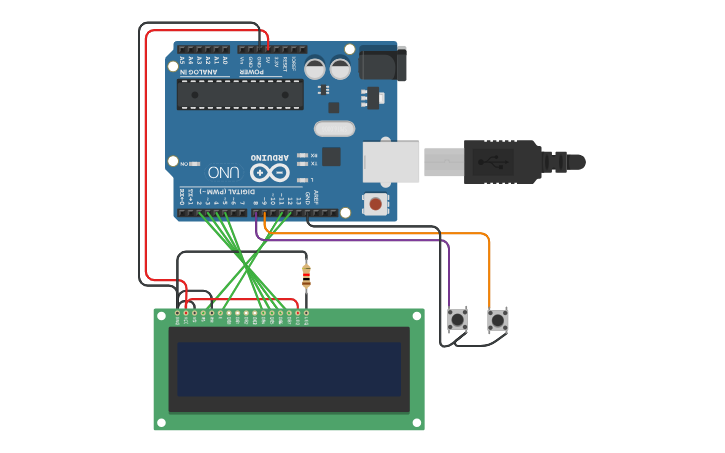 Circuit design Dinosaur T-rex LCD Game - Tinkercad