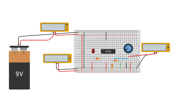 Circuit design COMPARADOR - Tinkercad