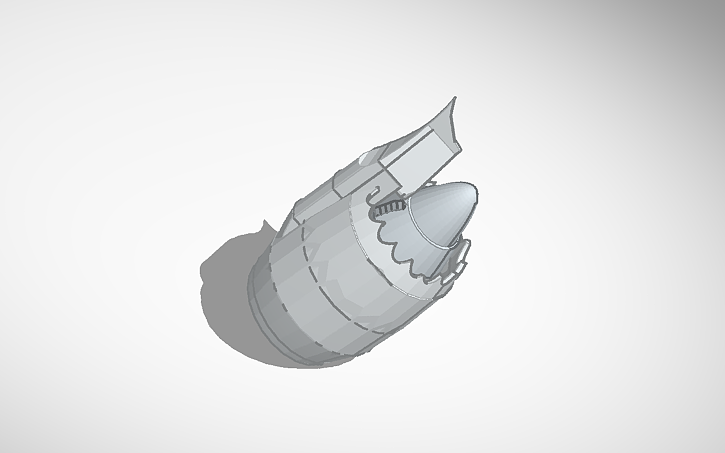 3D design GEnx 1b Engine With 787 Structural Pylon - Tinkercad