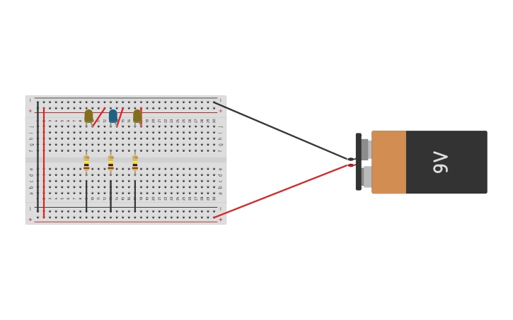 Circuit design led en paralel - Tinkercad