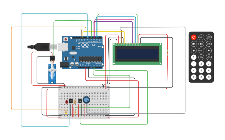 Circuit design Food Detection System - Tinkercad