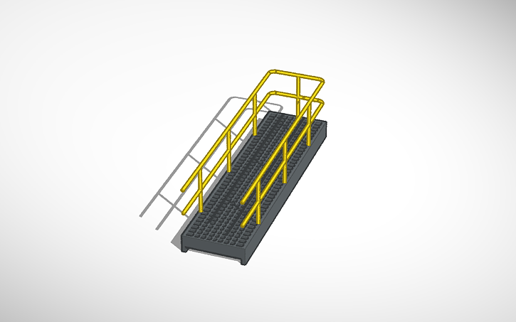 3D design Catwalk with rails - Tinkercad
