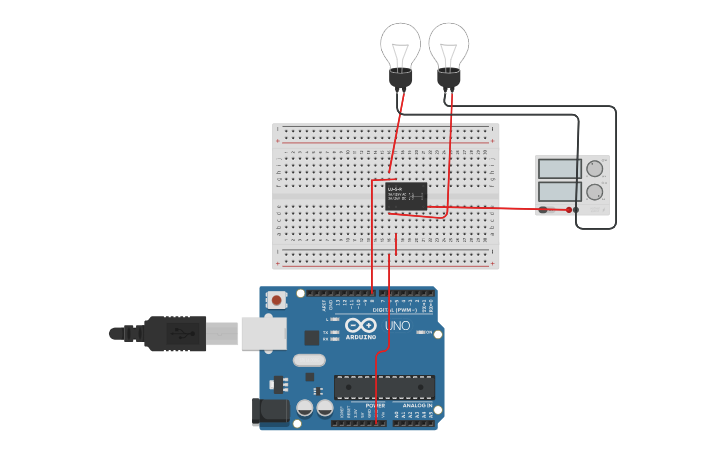 Relay Module In Tinkercad Circuit design relay - Tinkercad