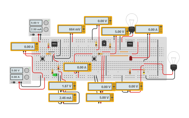 Circuit design Mos Fet - Tinkercad