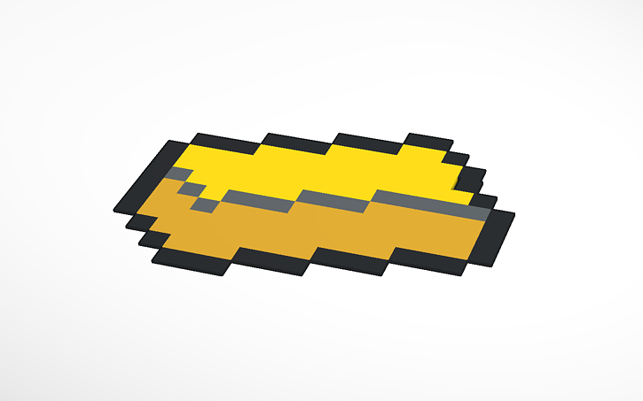 3D design minecraft gold ingot - Tinkercad