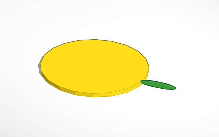 3D design lemon - Tinkercad