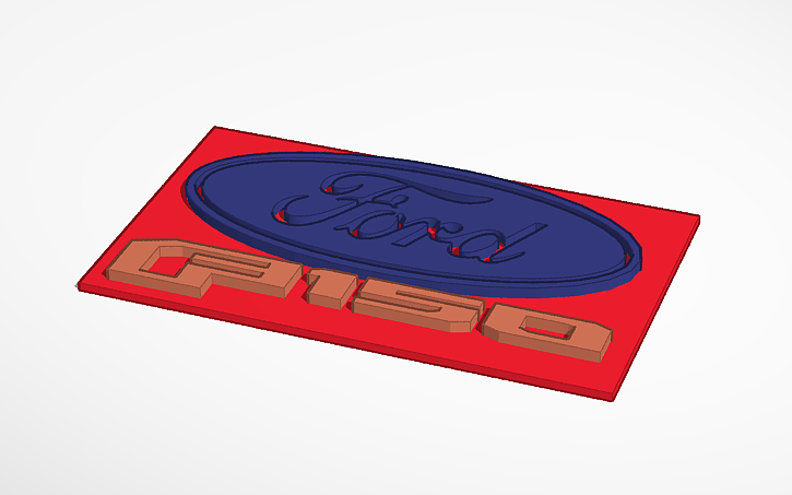 3D design F150 Sign - Tinkercad
