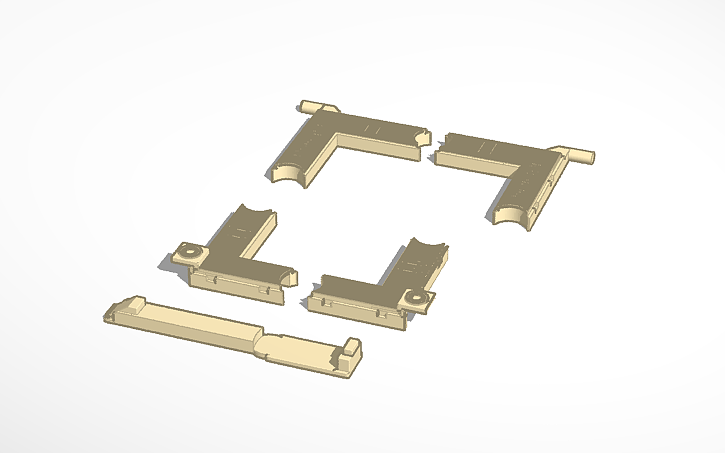 3D design Screen Corner #44 complete set - Tinkercad