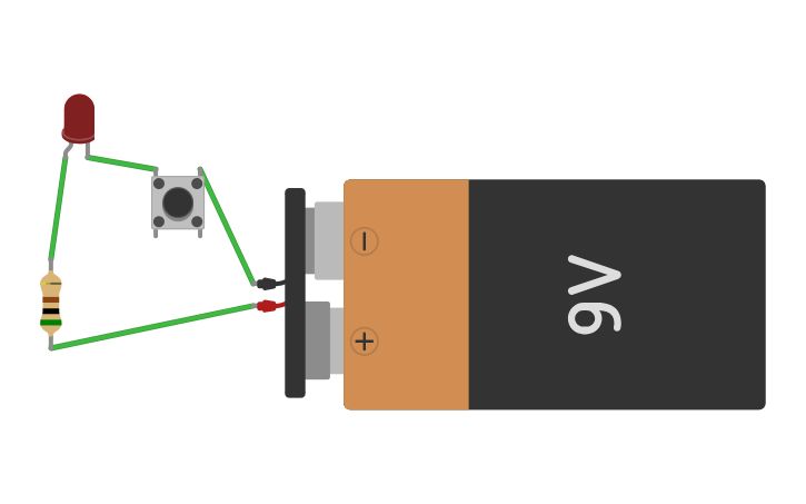 Circuit design Led y Pulsador - Tinkercad