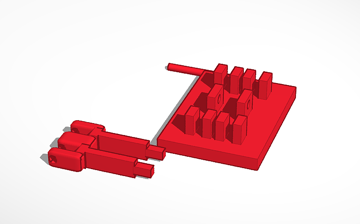3D design DPDT Switch - Tinkercad